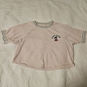 Lady Luck Light Pink Crop Top